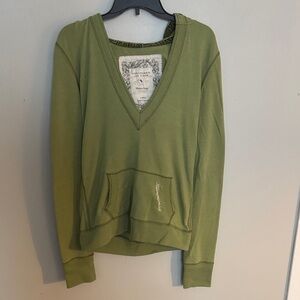Abercrombie & Fitch V-Neck Green Hoodie size large